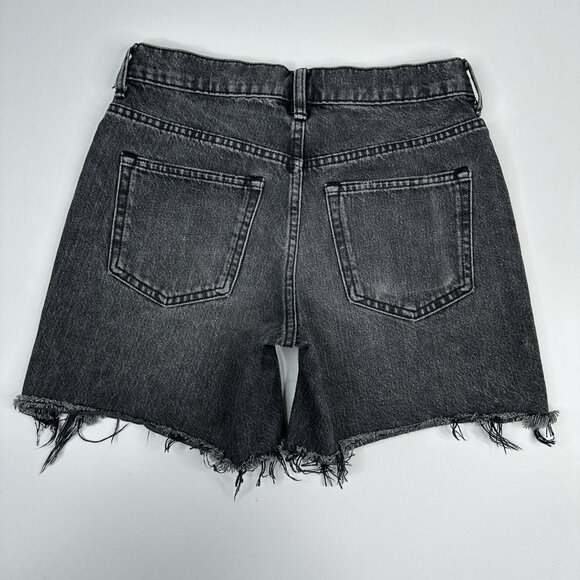 Everlane Women’s Black The Relaxed Denim Cut-Off‎ Jean Shorts 25-29/L5.75 - Picture 4 of 11